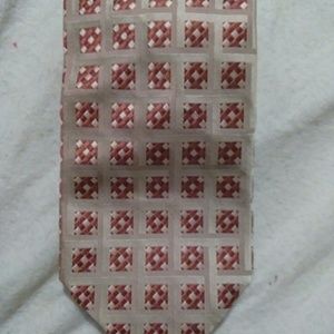 Bachrach tie square pattern red and gold